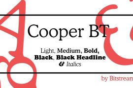 Cooper BT Std Black Outline