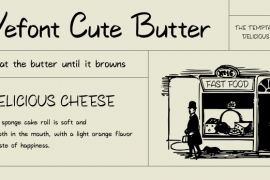 YEFONT Cute Butter