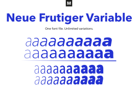 Neue Frutiger Variable Pro Italic